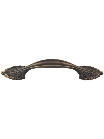 Corinthian Cabinet Pull - 3 3/4 inch Center-to-Center in Redington Brass.